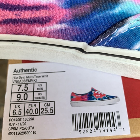 VANS AUTHENTIC TIE DYE MULTI/TRUE WHITE WMNS - Picture 15 of 15